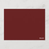 Briefkaart Antiek kloktabelnummer, rood (Achterkant)
