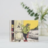 BRIEFKAART ANTIEK REINTRODUCTIE BIRD HUNTER'S WIFE (Staand voorkant)