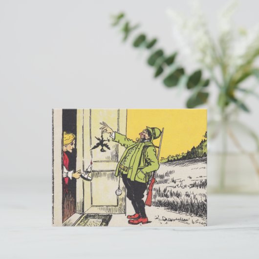 BRIEFKAART ANTIEK REINTRODUCTIE BIRD HUNTER'S WIFE (Staand voorkant)