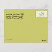BRIEFKAART ANTIEK REINTRODUCTIE BIRD HUNTER'S WIFE (Achterkant)