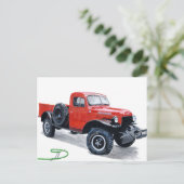 Briefkaart Antiek stroomwagon (Staand voorkant)