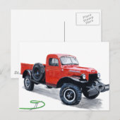 Briefkaart Antiek stroomwagon (Voorkant / Achterkant)