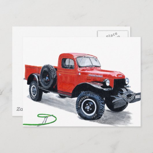 Briefkaart Antiek stroomwagon (Voorkant / Achterkant)