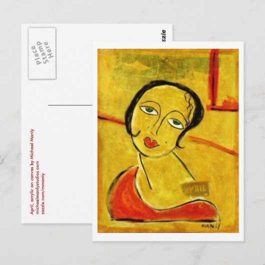 Briefkaart april (Voorkant / Achterkant)