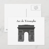 Briefkaart: Arc de Triomphe Briefkaart (Voorkant / Achterkant)