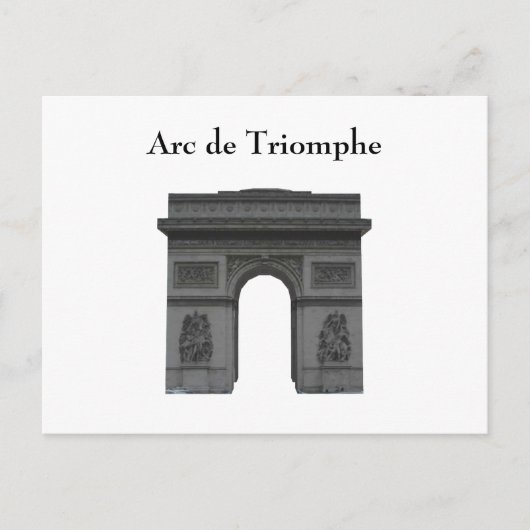 Briefkaart: Arc de Triomphe Briefkaart (Voorkant)