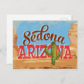 Briefkaart Arizona Vintage Travel (Voorkant / Achterkant)
