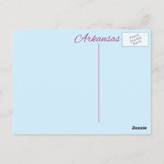 Briefkaart - ARKANSAS (Achterkant)