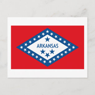 Briefkaart Arkansas Flag