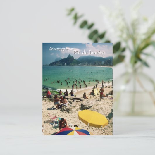 briefkaart "Arpoador Beach, Rio de Janeiro" (Staand voorkant)