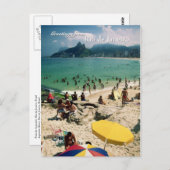 briefkaart "Arpoador Beach, Rio de Janeiro" (Voorkant / Achterkant)