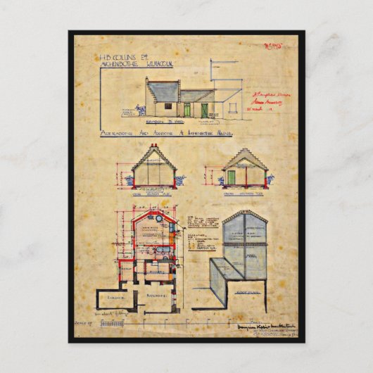 Briefkaart- Art-Charles Rennie Mackintosh 13 Briefkaart (Voorkant)