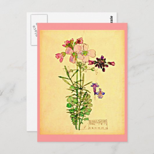 Briefkaart- Art-Charles Rennie Mackintosh 28 Briefkaart (Voorkant / Achterkant)