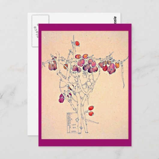 Briefkaart- Art-Charles Rennie Mackintosh 6 Briefkaart (Voorkant / Achterkant)