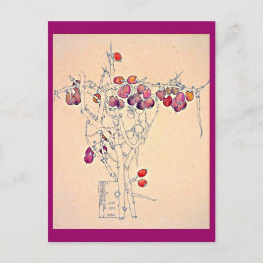 Briefkaart- Art-Charles Rennie Mackintosh 6 Briefkaart (Voorkant)