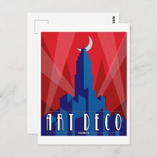 Briefkaart - Art Deco Empire State Building (Voorkant / Achterkant)