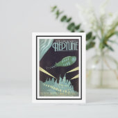 Briefkaart - Art Deco - Ontdek de prachtige neptun (Staand voorkant)