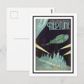 Briefkaart - Art Deco - Ontdek de prachtige neptun (Voorkant / Achterkant)