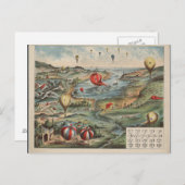 Briefkaart- Art-Hot Air-ballonnen 1 Briefkaart (Voorkant / Achterkant)