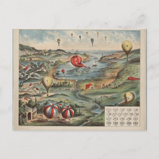 Briefkaart- Art-Hot Air-ballonnen 1 Briefkaart (Voorkant)