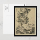 Briefkaart- Art-Hot Air-ballonnen 3 Briefkaart (Voorkant / Achterkant)