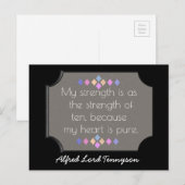 Briefkaart Art - Mijn hart is puur - Tennyson quot (Voorkant / Achterkant)