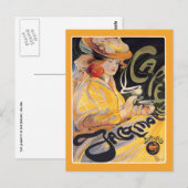 Briefkaart: Art Nouveau Café Briefkaart (Voorkant / Achterkant)
