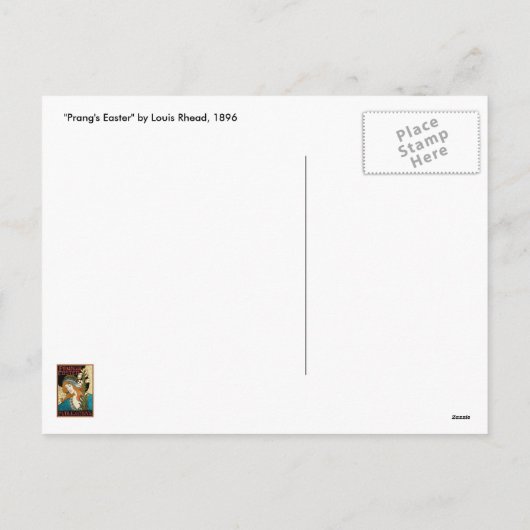 Briefkaart: Art Nouveau - L.Rhead - Prang's Easter Feestdagenkaart (Achterkant)