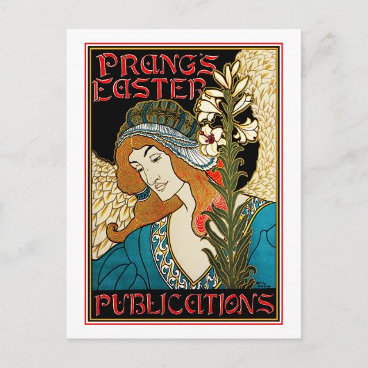 Briefkaart: Art Nouveau - L.Rhead - Prang's Easter Feestdagenkaart (Voorkant)