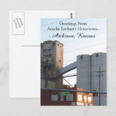 Briefkaart Atchison Kansas Hometown Amelia Earhart (Voorkant / Achterkant)