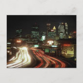 Briefkaart Atlanta Night Fulton St Central Ave Dom (Voorkant)