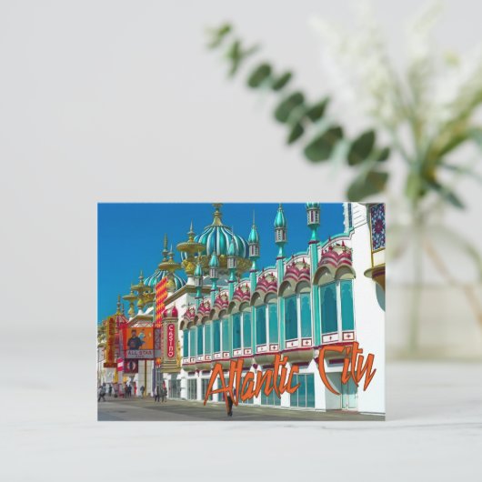 Briefkaart Atlantische stad (Staand voorkant)