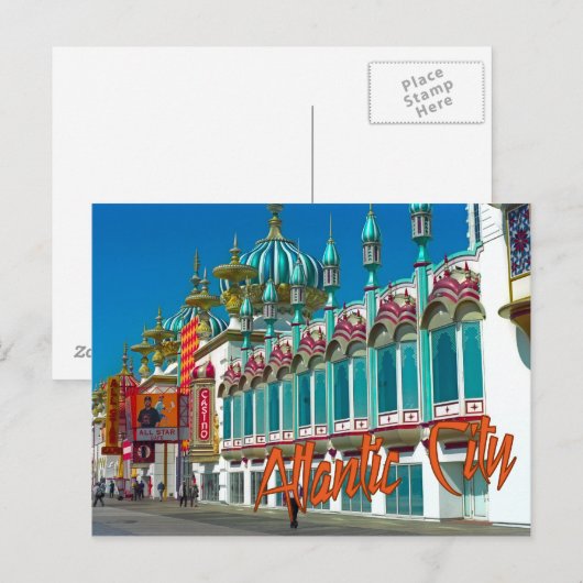 Briefkaart Atlantische stad (Voorkant / Achterkant)