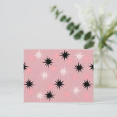 Briefkaart "Atomic Pink Starbursts" (Staand voorkant)