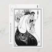 Briefkaart: Aubrey Beardsley - De pauwenrok Briefkaart (Voorkant / Achterkant)