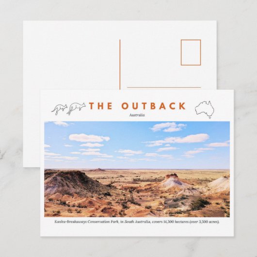 Briefkaart Australië De Outback (Voorkant / Achterkant)