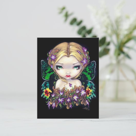 briefkaart "Autumn Crocus Fairy" (Staand voorkant)