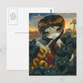 briefkaart "Autumn Katten" (Voorkant / Achterkant)