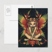 briefkaart "Autumn Night Fairy" (Voorkant / Achterkant)