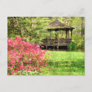 BRIEFKAART, "AZALEAS AND GAZEBO, TOLEDO BOTANICAL  BRIEFKAART