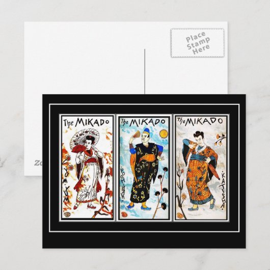 Briefkaart Aziatische kunst Mikado (Voorkant / Achterkant)