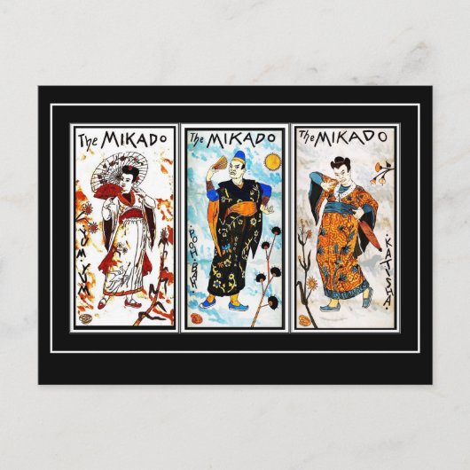 Briefkaart Aziatische kunst Mikado (Voorkant)