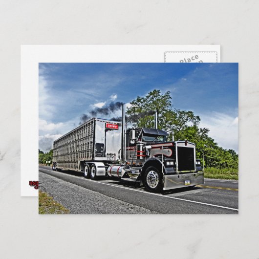 Briefkaart B-model van bruin (Voorkant / Achterkant)