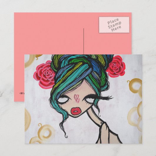 briefkaart "Baby Beluga" (Voorkant / Achterkant)