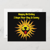 Briefkaart Baby Happy Birthday Sunshine (Voorkant / Achterkant)