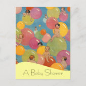 Briefkaart  Baby shower aankondigingen ballon (Voorkant)