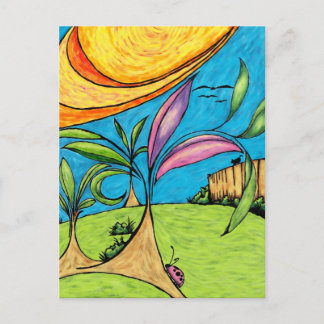 Briefkaart, backyard Summer Fun Briefkaart