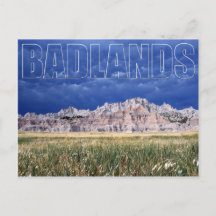 Briefkaart Badlands en Prairie South Dakota