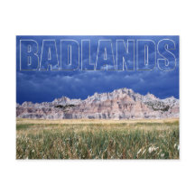 Briefkaart Badlands en Prairie South Dakota