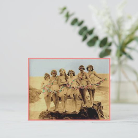 Briefkaart badschoonheid (Staand voorkant)